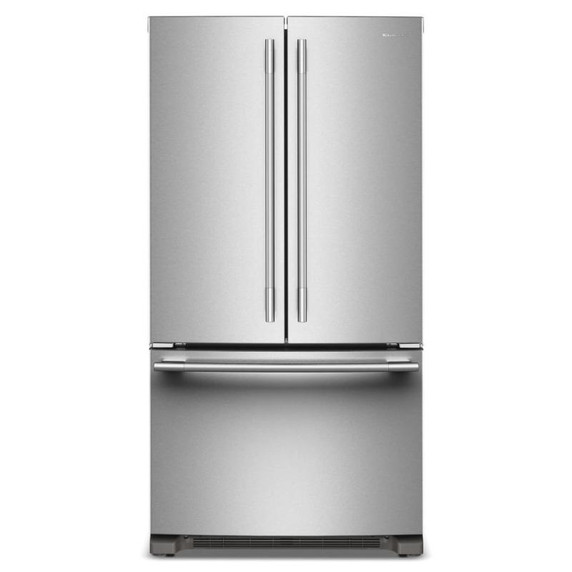 Kitchenaid® 25 Cu. Ft. 36-Inch Standard-Depth French Door Refrigerator with Internal Water Dispenser KRFF136SPS