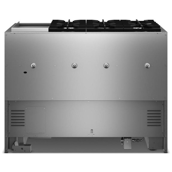 Kitchenaid® 48-Inch 6 Burner Commercial-Style Dual Fuel Range with Griddle KFDD948SAG