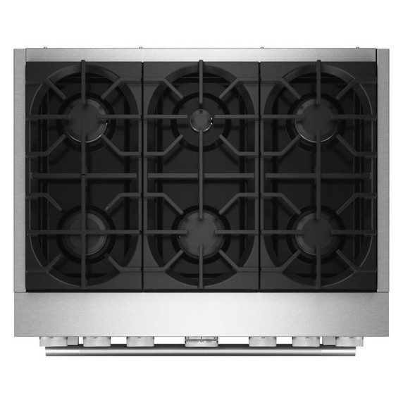 Kitchenaid® 36-Inch 6 Burner Commercial-Style Dual Fuel Range with No Preheat Air Fry Mode KFDS936SAG