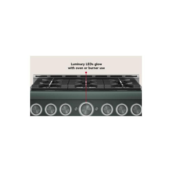 KitchenAid® 36-Inch 6 Burner Commercial-Style Gas Range with No Preheat Air Fry Mode KFGS936SJP