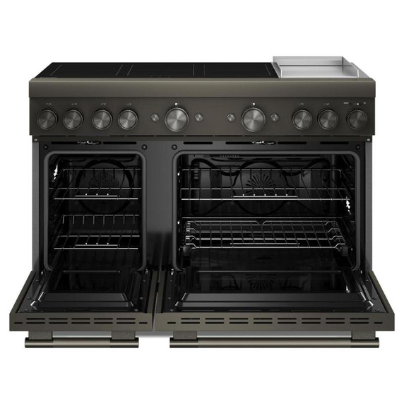 KitchenAid® 48-Inch 6-Element Induction Freestanding Commercial-Style Range with Griddle KFID948SBE