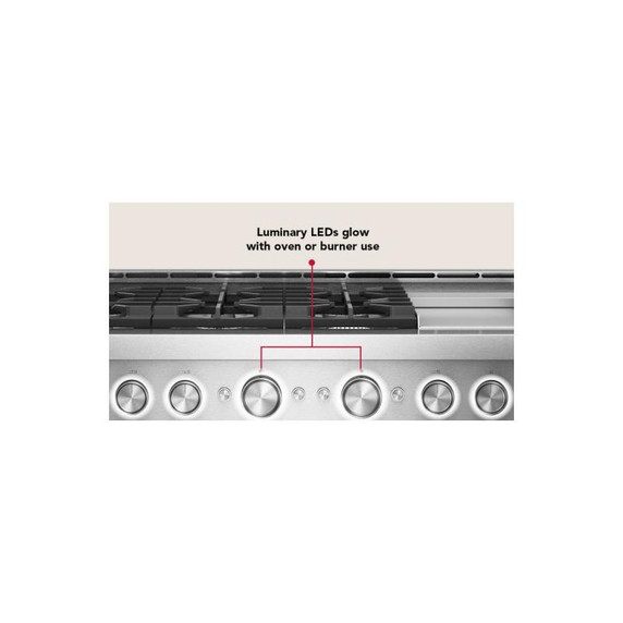 KitchenAid® 48-Inch 6 Burner Commercial-Style Gas Range with Griddle KFGD948SSS