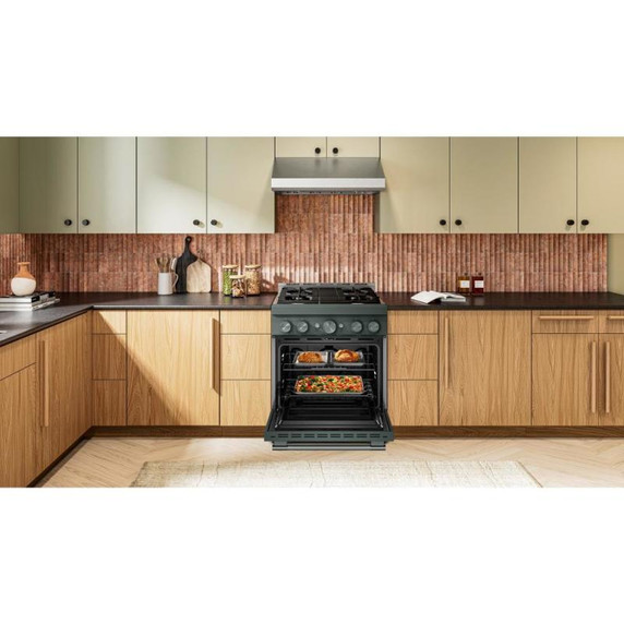 KitchenAid® 30-Inch 4 Burner Commercial-Style Gas Range with No Preheat Air Fry Mode KFGS930SJP