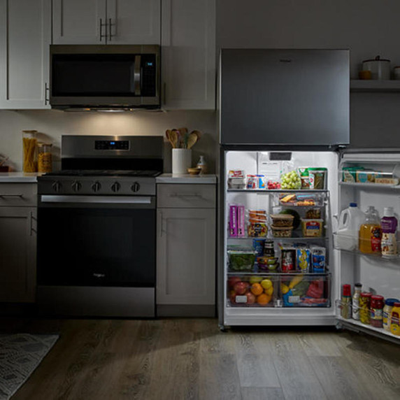 Whirlpool® 30-inch Wide Top Freezer Refrigerator with Total Coverage Cooling- 19 Cu. Ft. WRTX7419SZ
