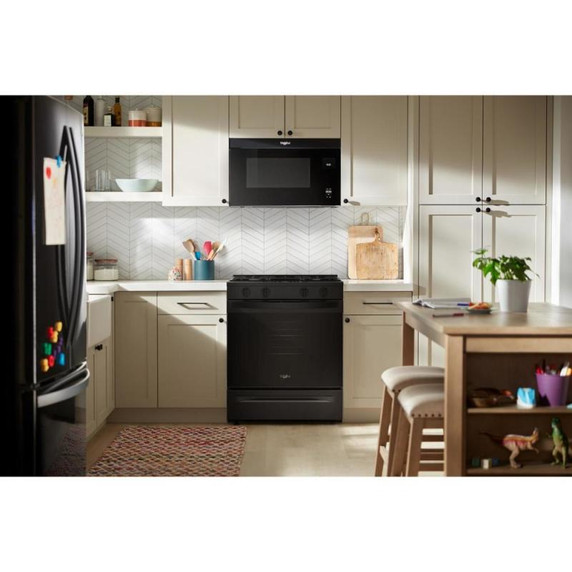Whirlpool® 30-inch Gas Smart Range with No Preheat Mode and Steam Clean WSGS3330TB