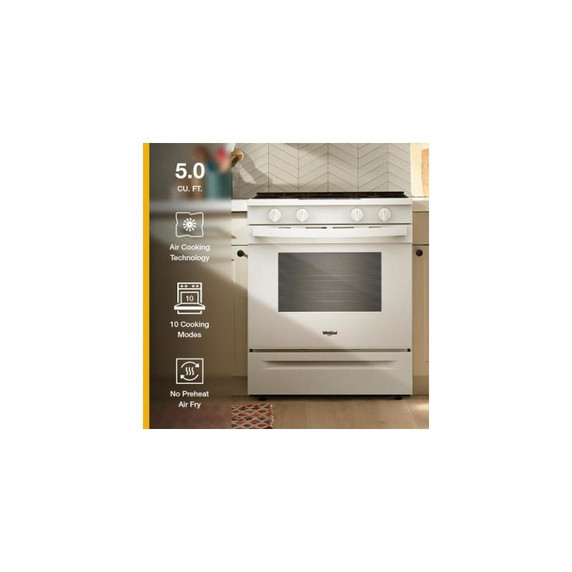 Whirlpool® 30-inch Gas Smart Range with Air Cooking Technology and Steam Clean WSGS4530TW