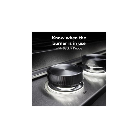 Kitchenaid® Gas-on-Metal Cooktop with an Integrated Wok Grate and CookShield™ Finish KCGK730SJP