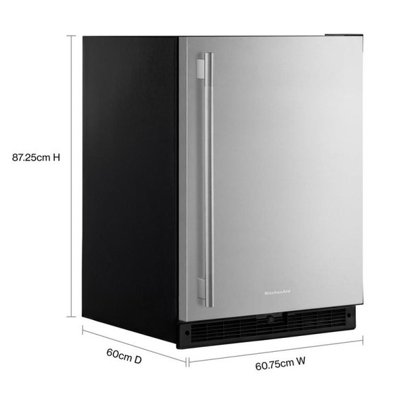 Kitchenaid® 24" Undercounter Refrigerator with Stainless Steel Door KURR124SSB