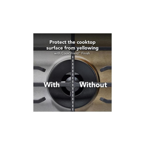 KitchenAid® 36  in. Gas Cooktop with 5 Burners and Integrated Wok Grate KCGK536SJP