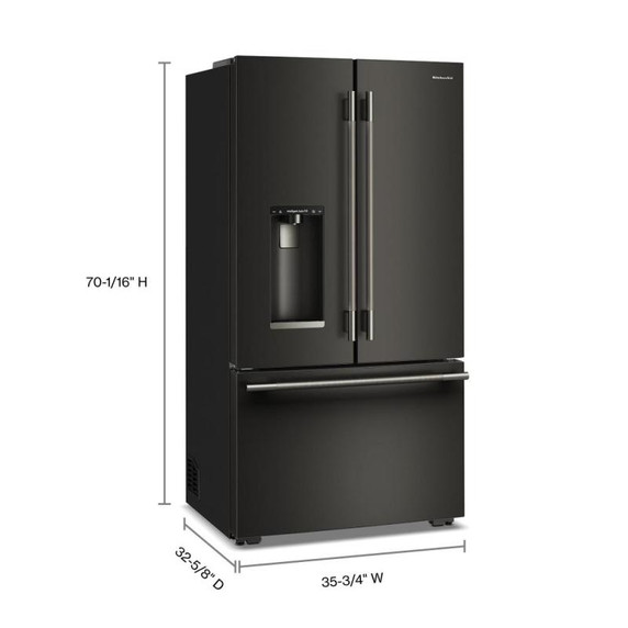 Kitchenaid® Counter-Depth French Door Refrigerator with Intelligent Auto Fill KRFC536SBE