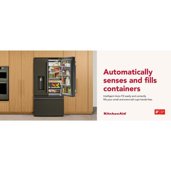 Kitchenaid® Counter-Depth French Door Refrigerator with Intelligent Auto Fill KRFC536SBE