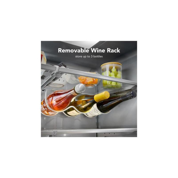 Kitchenaid® Counter-Depth French Door Refrigerator with Intelligent Auto Fill KRFC536SBE