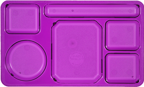 Purple Six Compartment Tray