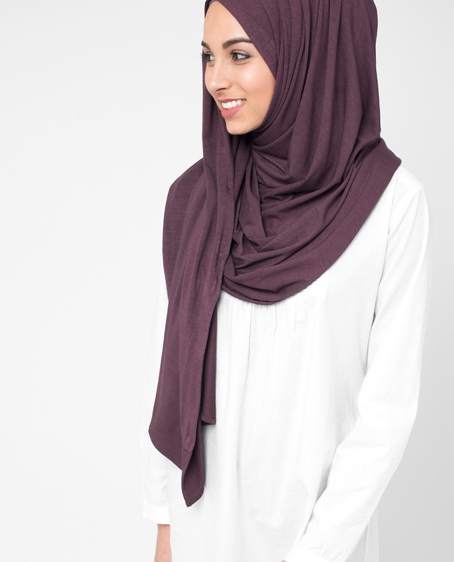 Plum Wine Viscose Jersey Hijab