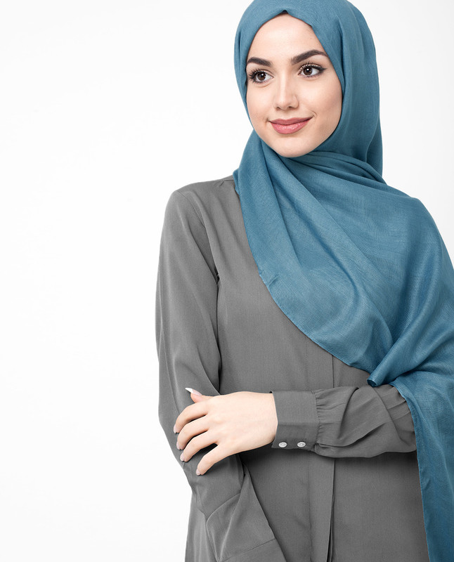 Blue Steel Viscose Hijab