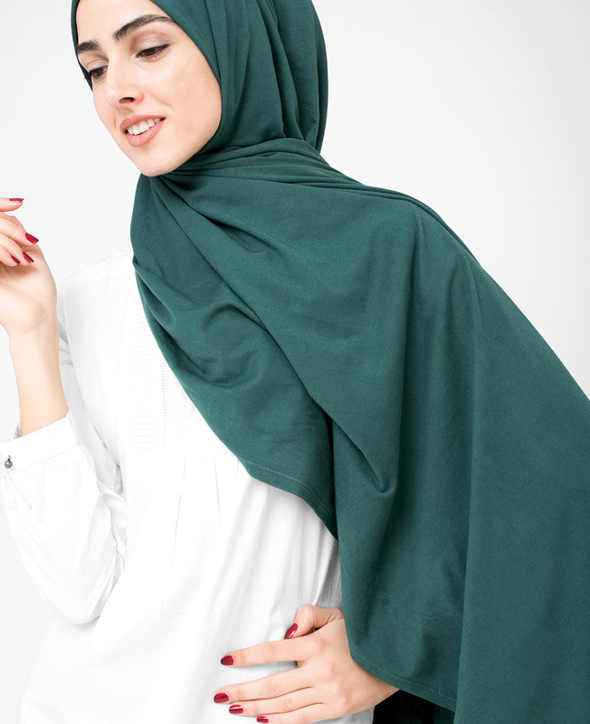 Ponderosa Pine Green Cotton Jersey Hijab