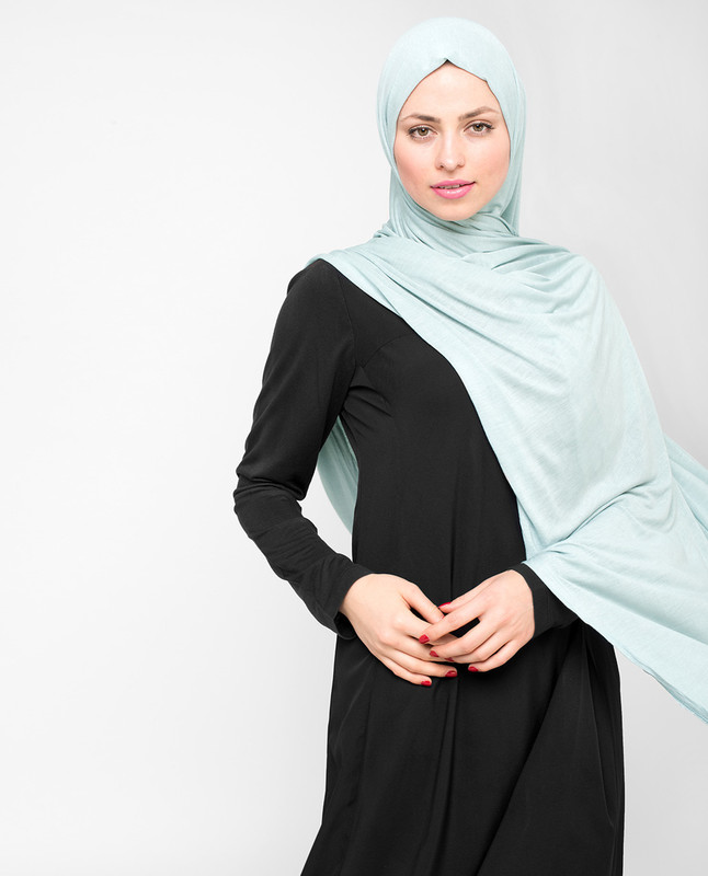 Pearl Blue Viscose Jersey Hijab