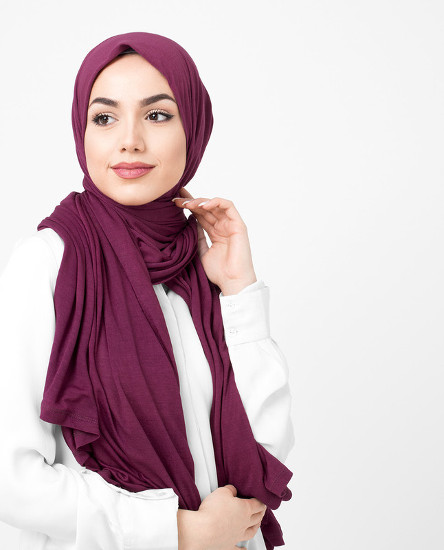 Beaujolais Red Viscose Jersey Hijab