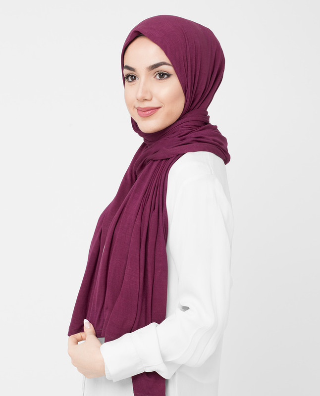 Beaujolais Red Viscose Jersey Hijab