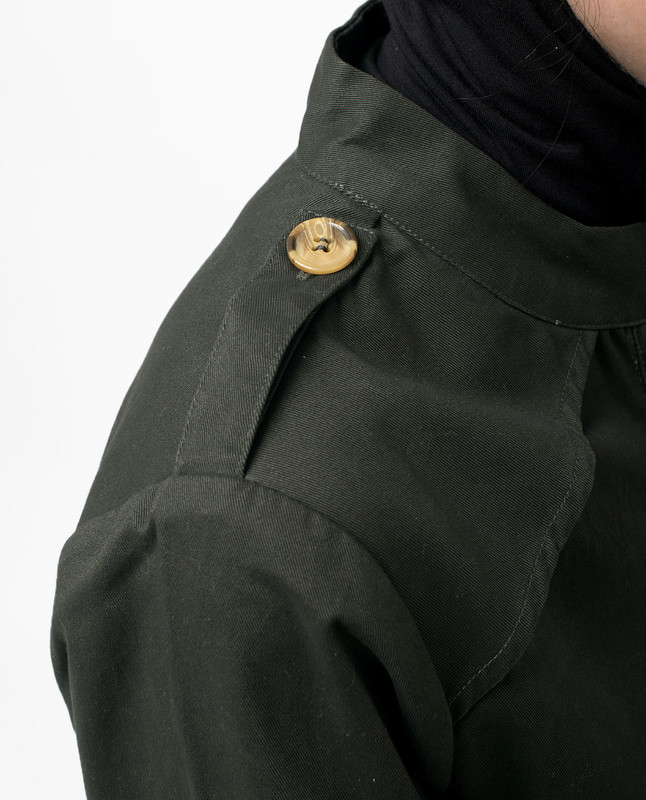 Button Down Military Olive Urban Jilbab