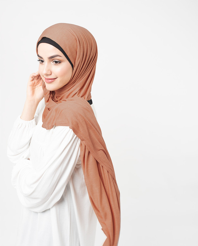 Macaroon Beige Viscose Jersey Scarf