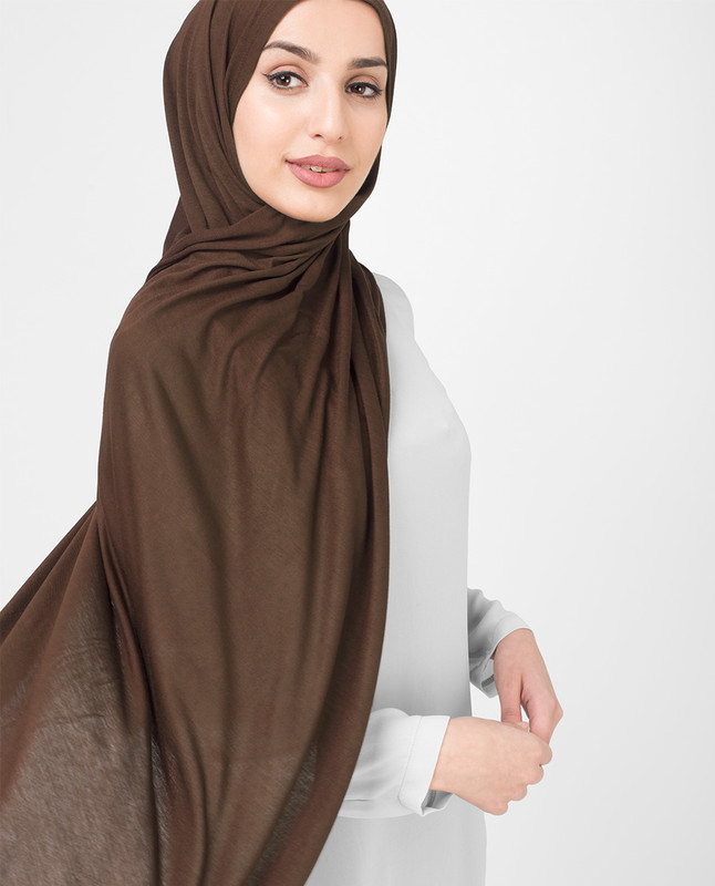 Chestnut Brown Viscose Jersey Scarf