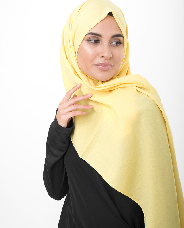 Goldfinch Yellow Cotton Voile Scarf