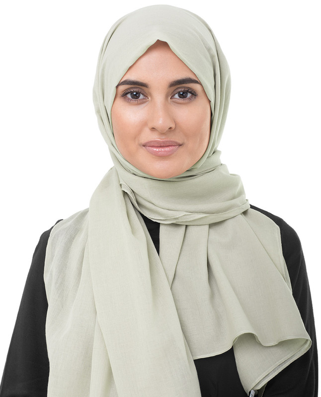 Nomad Beige Cotton Voile Scarf