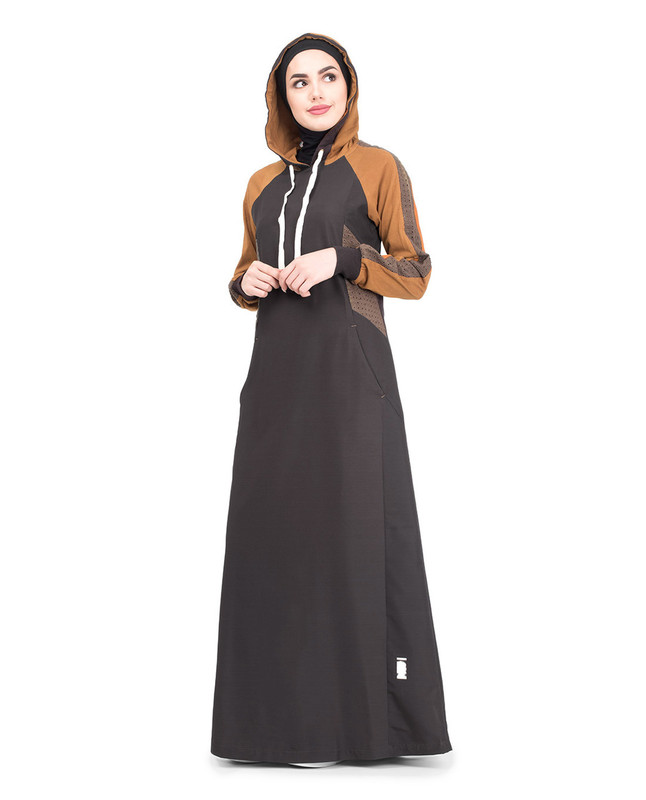 Cotton hooded jilbab abaya