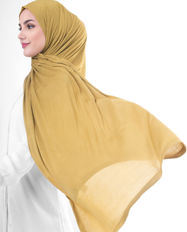 mustard yellow hijab scarf