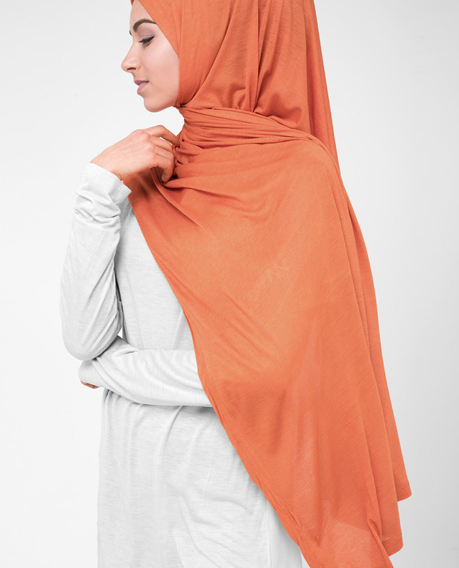 Orange hijab scarf