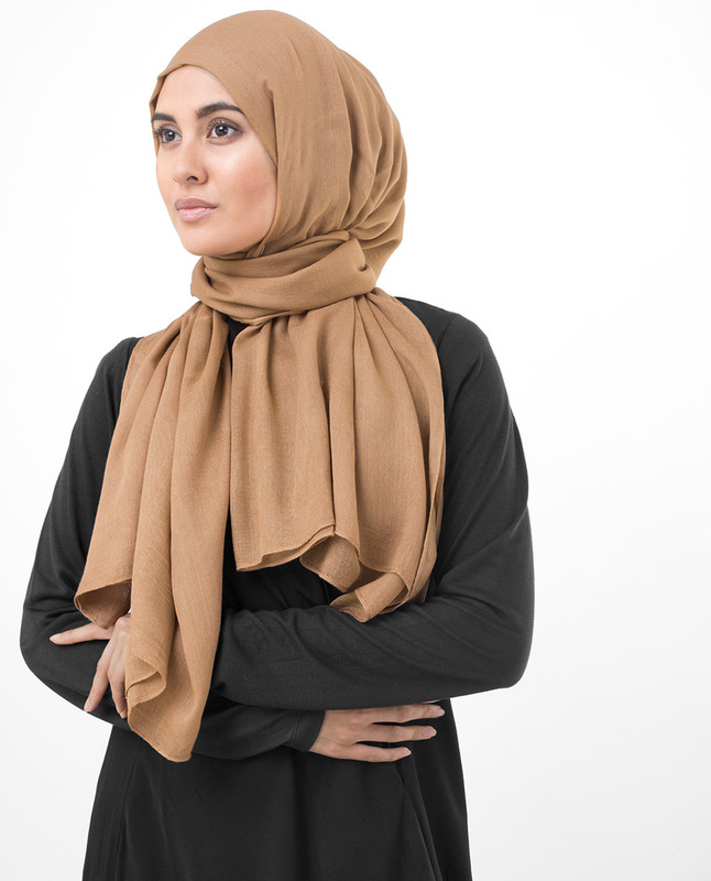 Light brown hijab scarf