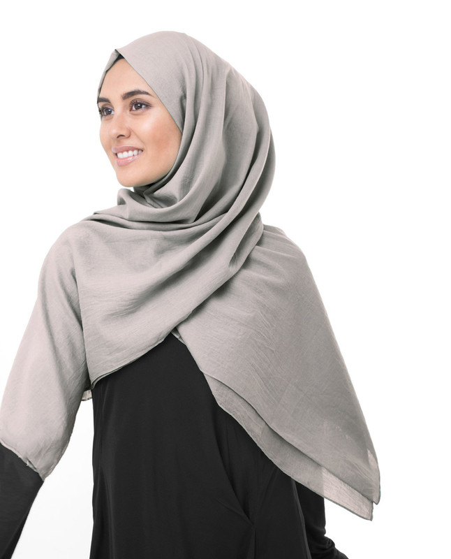 Hijab fashion grey scarf