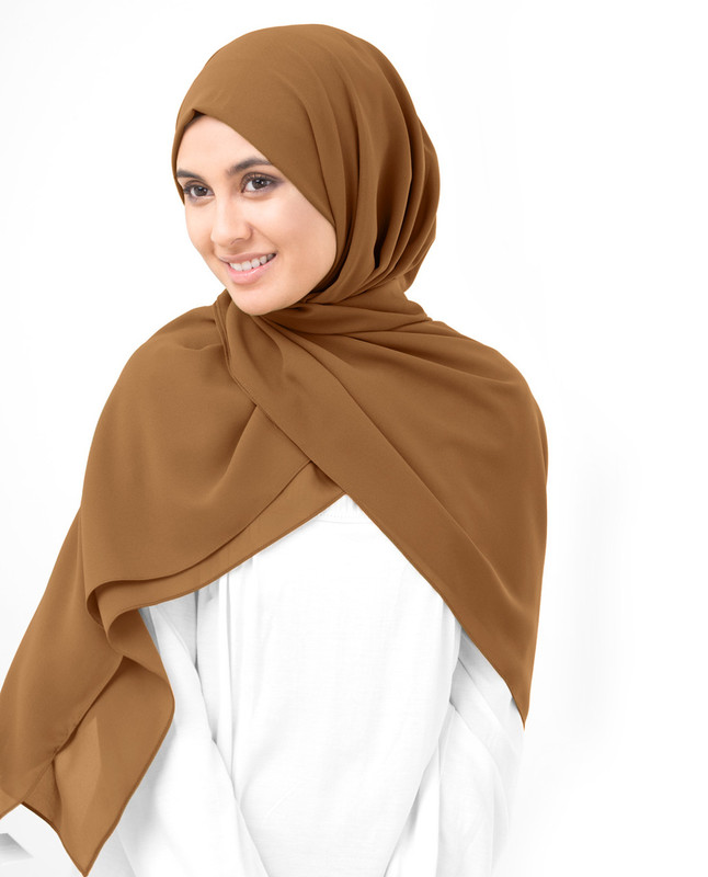 Brown hijab scarf