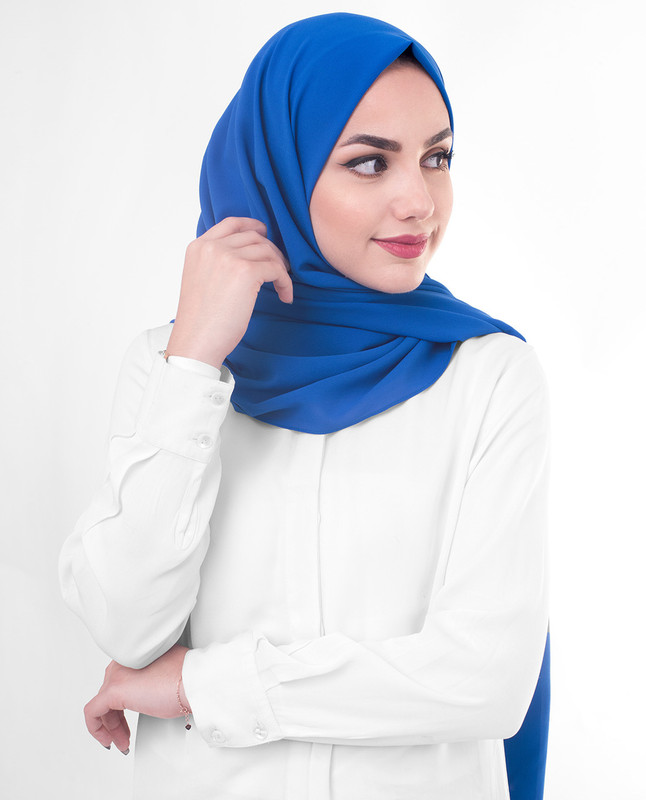 Blue hijab fashion scarf