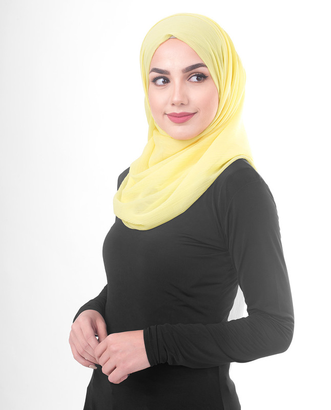 Mustard yellow hijab scarf