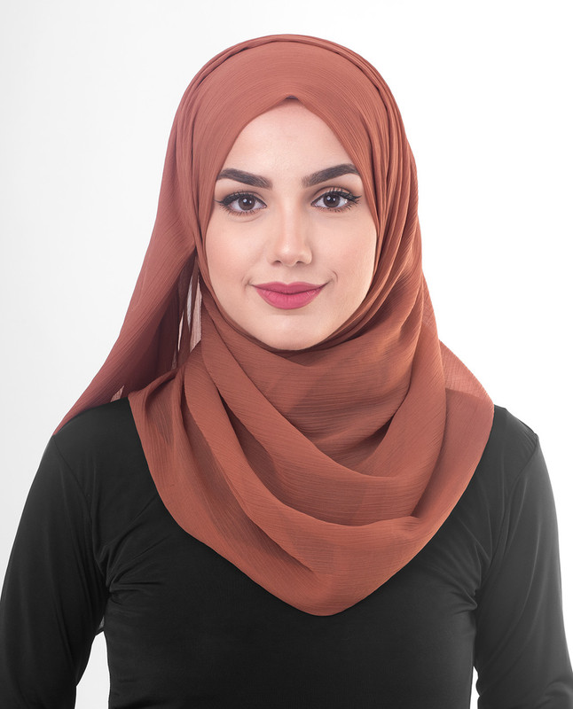 Brown hijab scarf