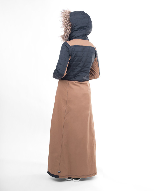 Brown winter abaya jilbab