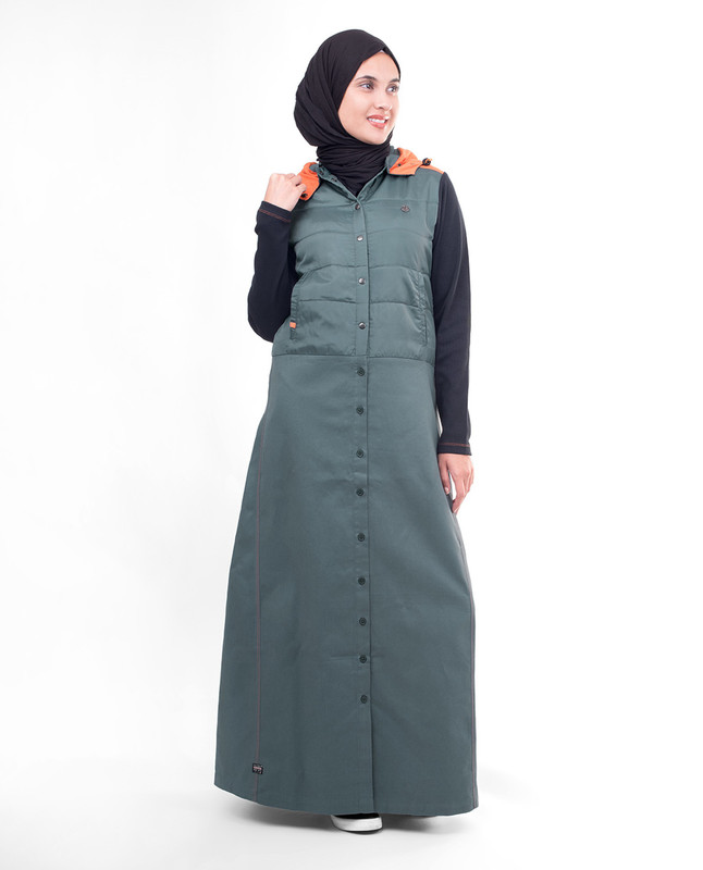 Winter hooded abaya jilbab