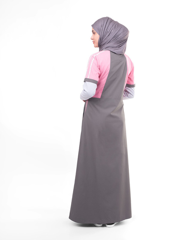 Cotton grey abaya jilbab