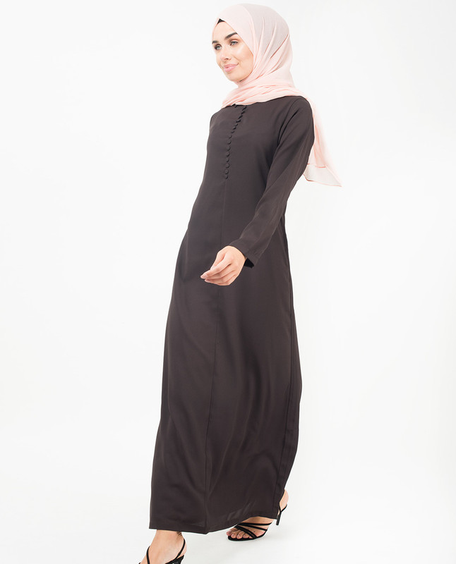 Deep Plum Collar Abaya