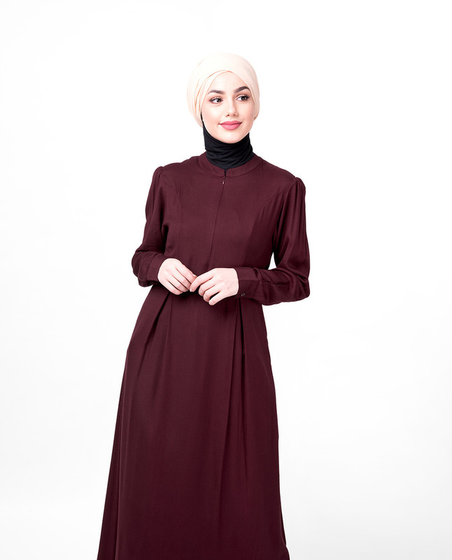 Cherry Double Pleat Maxi Abaya