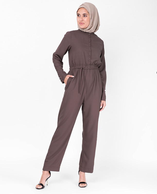 Taupe jumpsuit deals