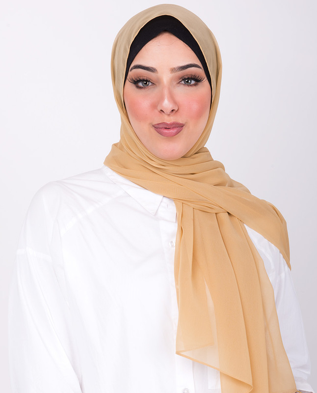 Sunset Gold Poly Georgette Scarf