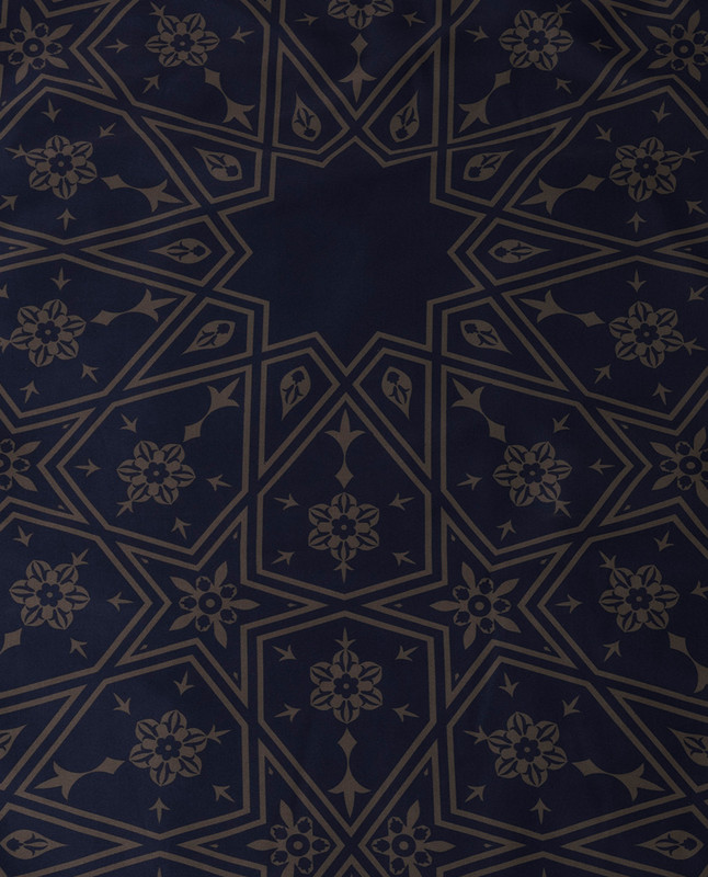 Midnight Arabesque arch-shaped prayer mat rug