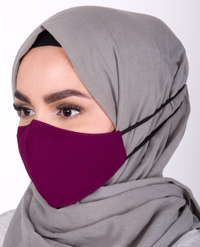 Amaranth Hijab Friendly Toggle Fabric Mask