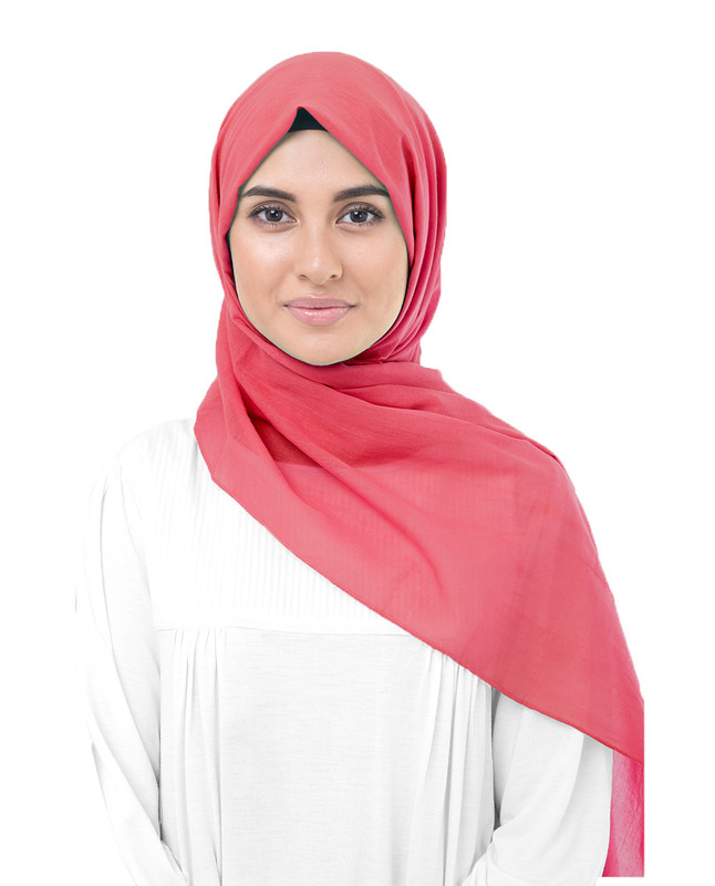 Paradise Pink Cotton Voile Scarf