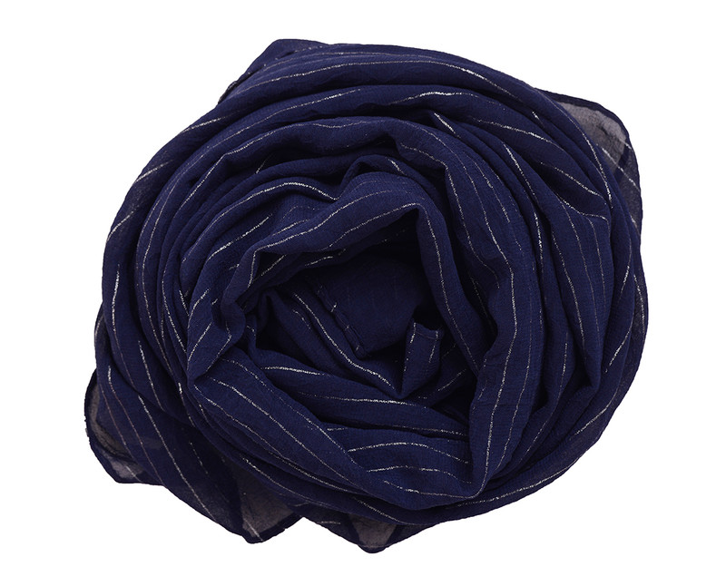 Mood Indigo Checked Chiffon Scarf