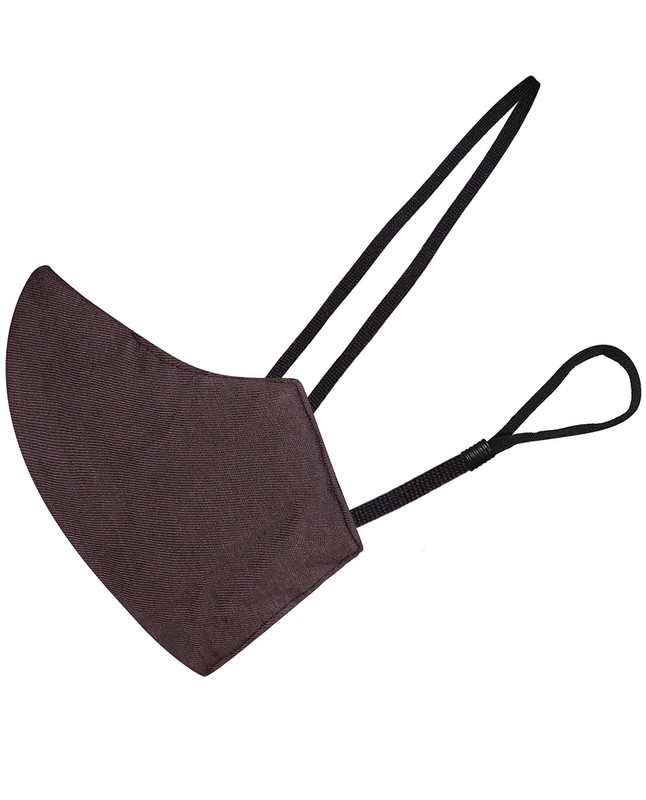 Chestnut Brown Hijab Friendly Plain Toggle Jersey Cloth Mask