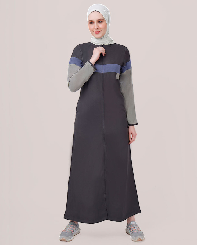 Forest Night Color Blocking Jilbab